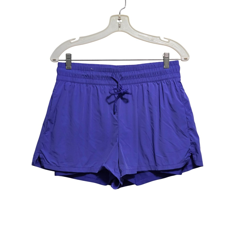 Spyder Active Womens Purple 2-in-1 Running Shorts Medium Drawstring SP553U